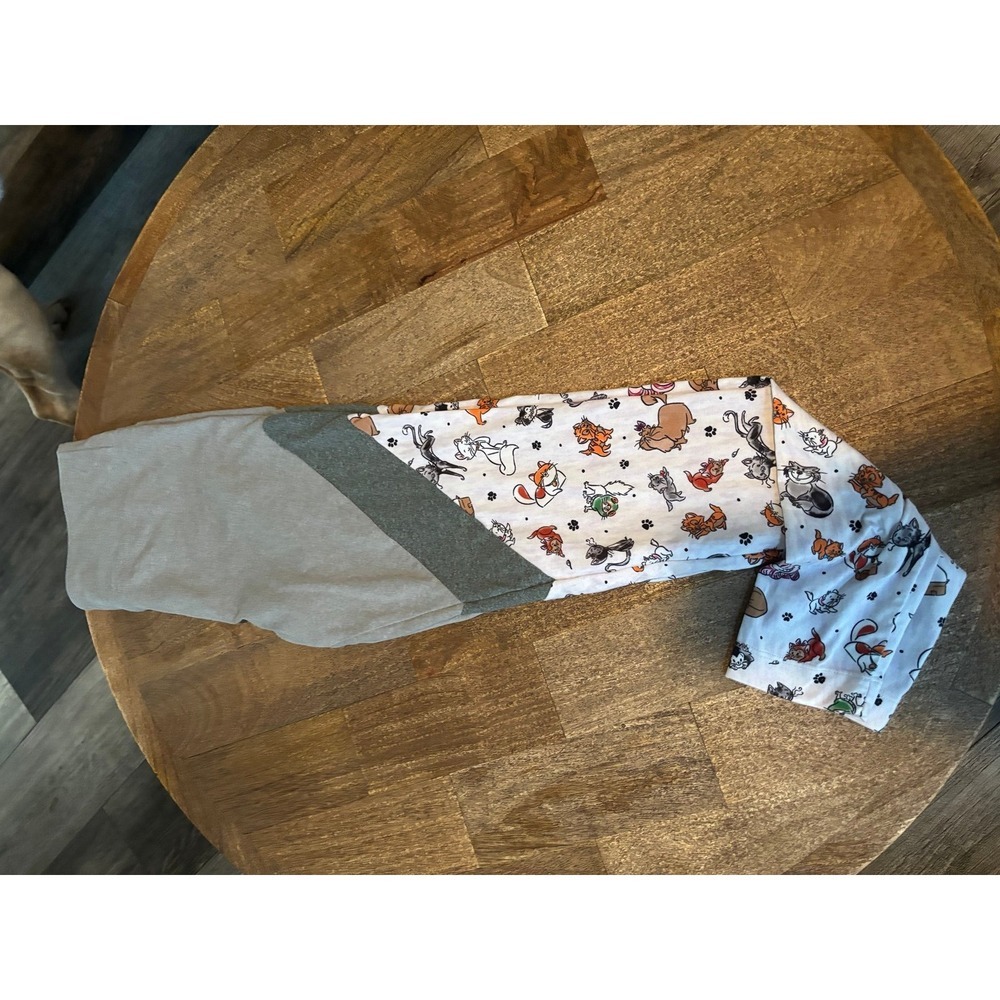 Disney Pants Womens Small White Gray Relaxed Sleepwear Aristocats - Picture 7 of 9